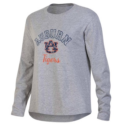 NCAA Auburn Tigers Women's Gray Long Sleeve T-Shirt