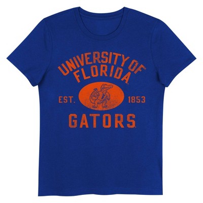 NCAA Florida Gators Girls' Crew Neck T-Shirt - M: Team Logo, Tagless