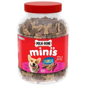 Milk-Bone Original Mini Dry Dog Treats Biscuits Beef, Chicken & Bacon Flavor - 1 of 4