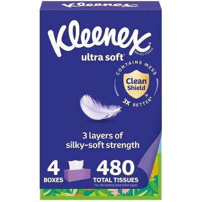 Kleenex Ultra Soft 3-Ply Facial Tissue