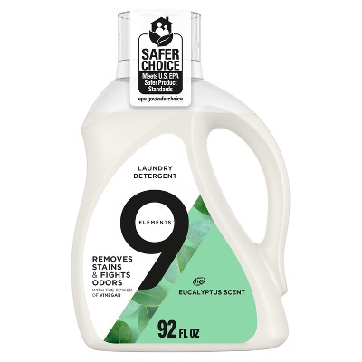 9 Elements Liquid Laundry Detergent - Eucalyptus - 92 fl oz