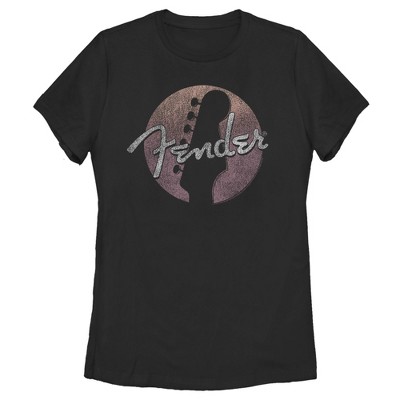 Women's Fender Circle Logo  T-Shirt - Black - Medium