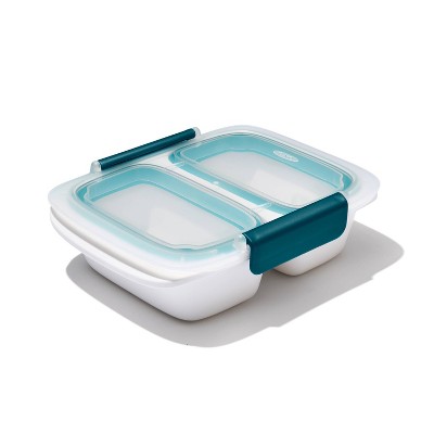 OXO Prep and Go 2c Divided Food Storage Container:  Leakproof, 2 Compartment, Dishwasher & Microwave Safe