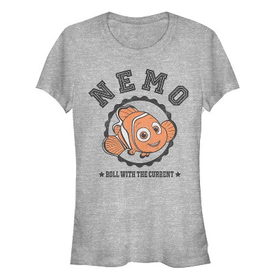 Juniors Womens Finding Dory Nemo Roll with Current T-Shirt