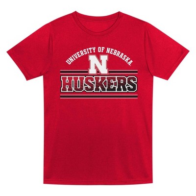 NCAA Nebraska Cornhuskers Boys' Short Sleeve Poly T-Shirt