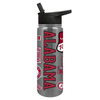 NCAA Alabama Crimson Tide Varsity Thirst Water Bottle - 24oz: Stainless Steel, Plastic Lid