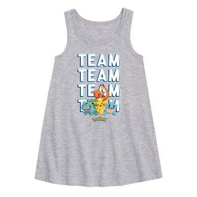 Girls' - Pokémon - Partners Team Graphic Sleeveless Aline Dress