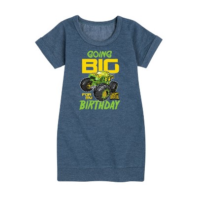 - Hot Wheels - Going Big For My Birthday Graphic Short Sleeve Fleece Dress