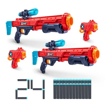 XSHOT Excel Combo Pack - Two Hawk Eye & Two Micro Toy Dart Blasters by ZURU