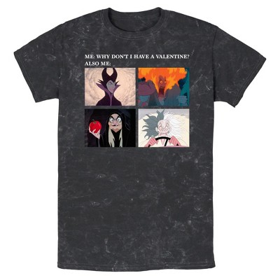 Men's Disney Villains Valentine's Day Meme EVIL T-Shirt