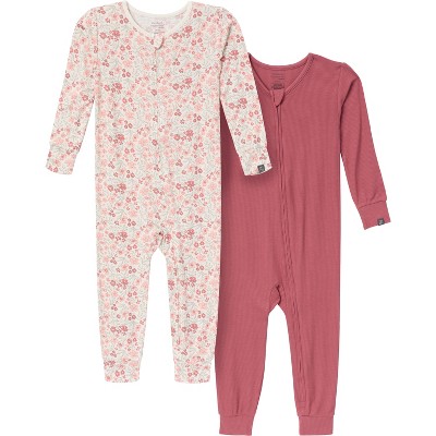 Modern Moments™ by Gerber Baby Girls' 2-Pack Tight Fitting Footless Pajamas