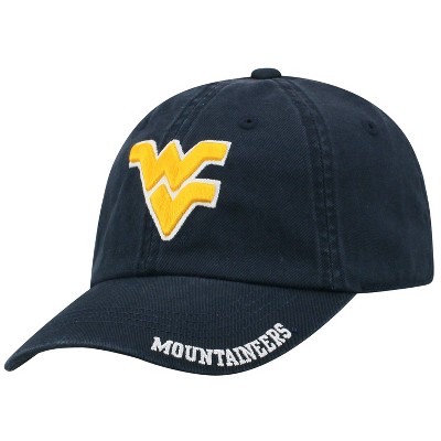 NCAA West Virginia Mountaineers Captain Unstructured Washed Cotton Hat: Adjustable Adult Baseball Cap