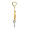 Black Bow Jewelry 14k Two Tone Gold 3D Graduation Cap with Moveable Tassel Pendant, 17mm - 2 of 4