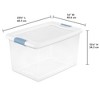 Sterilite 64 Quart Large Latching Stackable Clear Plastic Storage Tote Box, 12 Pack & Deep Clip Container Bins for Organization and Storage, 4 Pack - 2 of 4