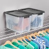 Sterilite 30Qt Ultra Clear Latch Box Clear Base Flat Gray Lid and Latches - 2 of 4
