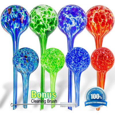 5 Star Super Deals Plant Watering Globes - Automatic Watering Bulbs - 4pc Large & 4pc Small