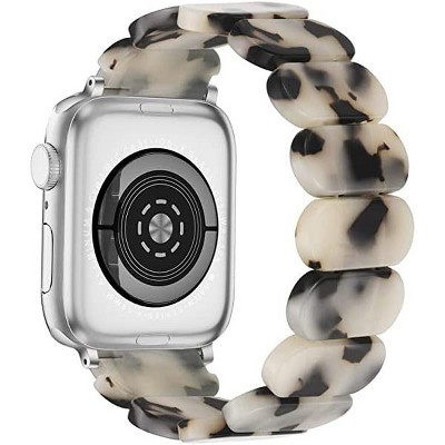 Worryfree Gadgets Resin Band for Apple Watch 38/40/41mm, 42/44/45/49mm  Oval Version-Tortoise Shell Design