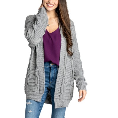 Allthreads Women's Aspen Midweight Cable Knit Cardigan
