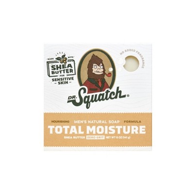 DR. SQUATCH Men's All Natural Bar Soap - Total Moisture - Shea Butter - 5oz