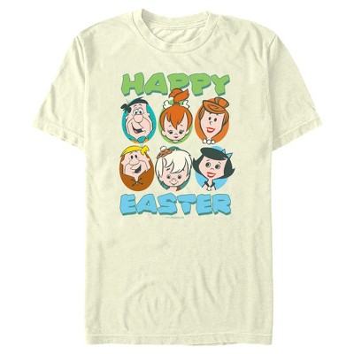 Men's The Flintstones Happy Easter Family Portraits T-Shirt