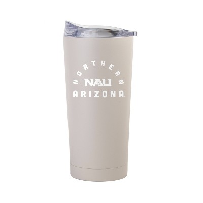 NCAA Northern Arizona Lumberjacks Sand Powder Coat Tumbler - 20oz: Insulated Stainless Steel