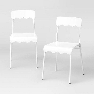 2pk Wavy Metal Dining Chair - Room Essentials™