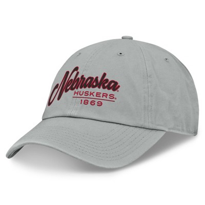 NCAA Nebraska Cornhuskers Nico Cotton Hat: Adjustable Gray Baseball Cap