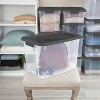 Sterilite 30Qt Ultra Clear Latch Box Clear Base Flat Gray Lid and Latches - 3 of 4