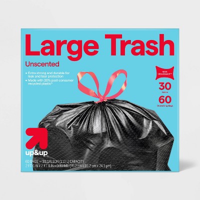 Large Drawstring Trash Bags - 30 Gallon - up&up™