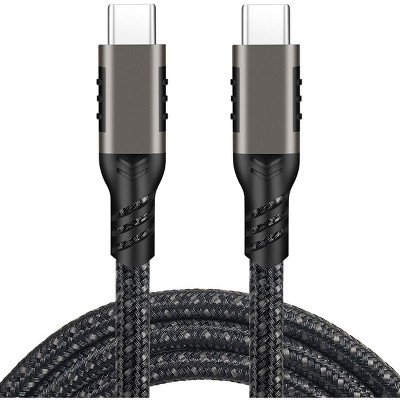 USB-C Cable, Nakedcellphone Rugged Long 6.5ft Cord [TYPE-C to Type-C] Fast Charge/Sync Compatible with iPhone 16 Pro Max, Samsung Galaxy S24 Ultra