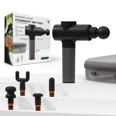 Sharper Image Powerboost Deep Tissue Massager: Handheld Electric Body Massager, 8 Pieces