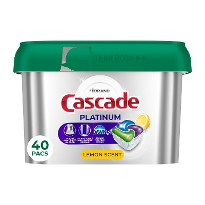 Cascade Platinum Action Pacs Dishwasher Detergent - Lemon