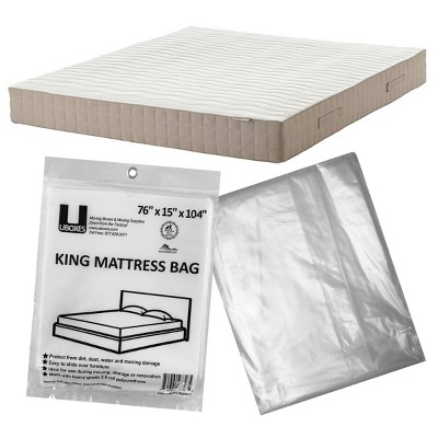 UBMOVE Moving Supplies King Mattress Cover/Bag 76" x 15" x 104";  Clear