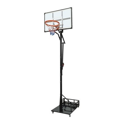 Sevobal Basketball Hoops Portable Basketball Goal Height Adjustable with Rebound System for Outdoor Patio Gym Backyard, Black, 44"*28.34"*120.07"