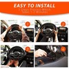 Zone Tech Car Steering Wheel 12V Heated Cover - Classic Black Premium Quality Ultra Comfortable 12V Vehicle Heated Wheel Protector - 3 of 4