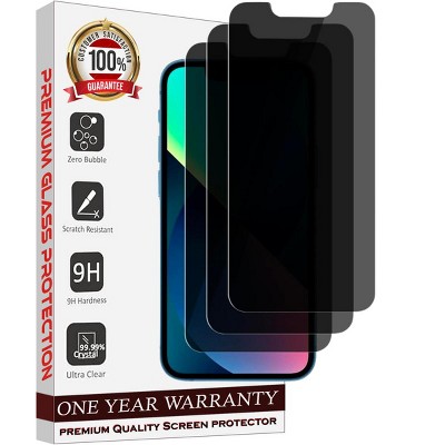 Entronix Anti-Spy Privacy Screen Protector Compatible with iPhone 12 Mini - 3-Piece Combo