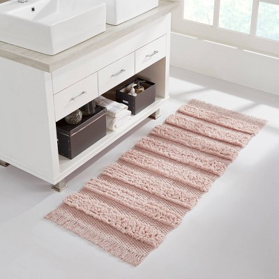 VCNY Savannah 24"x60" Fringe Striped Bath Rug Runner