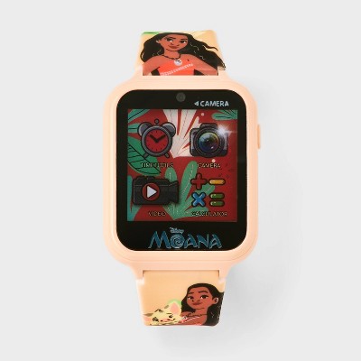 Girls' Disney Moana Interactive Smartwatch - Pink: Digital Display, Alarm, Calculator, Resin Band