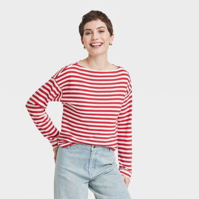 Women's Long Sleeve Boat Neck T-Shirt - Universal Thread™