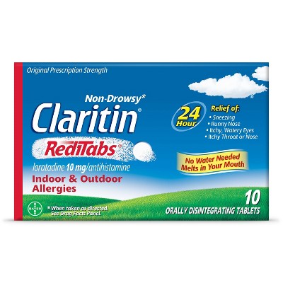 Claritin Allergy Relief 24 Hour Non-Drowsy Loratadine RediTab Dissolving Tablets
