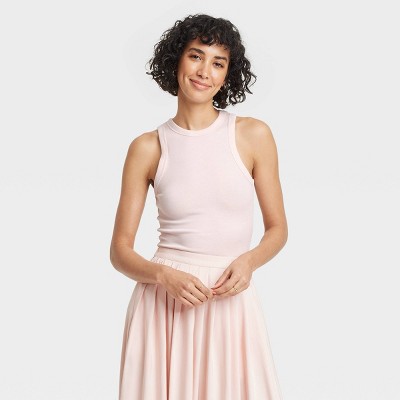 Women's Slim Fit Ribbed Tank Top - A New Day™