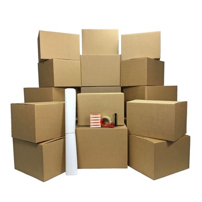 UBMOVE Storage Box Kit 18 Medium/Large Boxes Combo, Packing Supplies & Labels