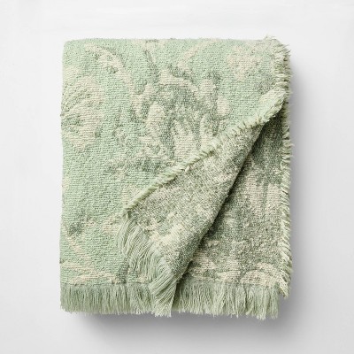 Easter Throw Jacquard Floral Green - Threshold™ Design with Studio McGee