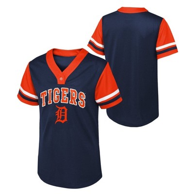 MLB Detroit Tigers Girls' Henley Jersey