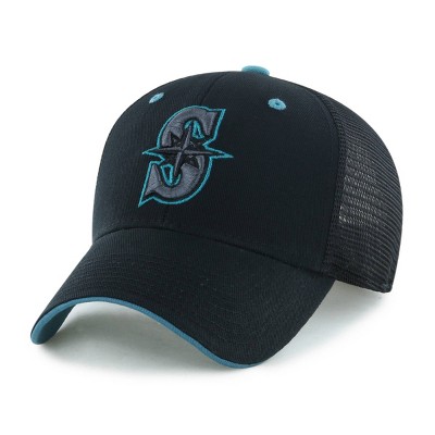 MLB Seattle Mariners Moneymaker Mesh Hat: Adjustable Snapback, Team Logo, Adult Size