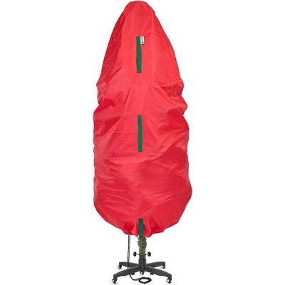 Hold N' Storage - Upright Christmas Tree Storage Bag For Topiary Trees and Holiday Tree. Durable, Lightweight, Easy to use - up to 3 ft Tall - Red