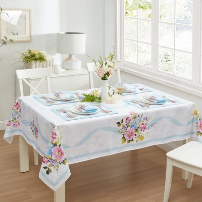 Rose Cottage Engineered Tablecloth - Elrene Home Fashions