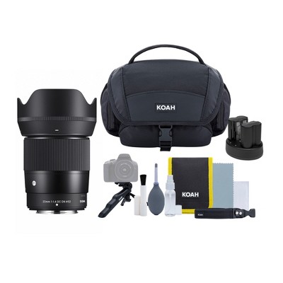 Sigma 23mm F1.4 DC DN Contemporary Lens for Fujifilm X-Mount Travel Bundle