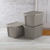 18gal Storage Tote Gray - Room Essentials™: Plastic Utility Container, Lidded, Stackable, Built-In Handles, 72qt Capacity - 3 of 4