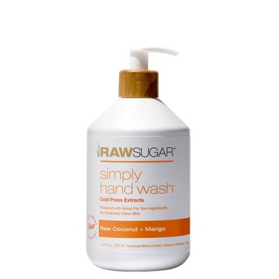 Raw Sugar Simply Hand Wash - Raw Coconut + Mango - 16.9 fl oz